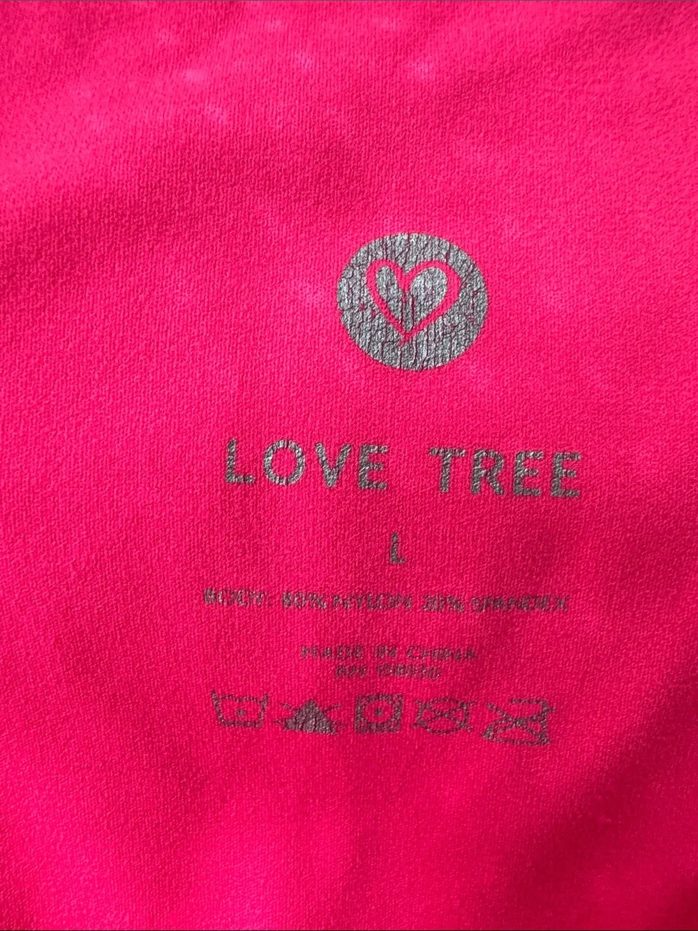 Love Tree Hot Pink Scoop Tank with Side Ruching & Matching Spandex - Workout Set